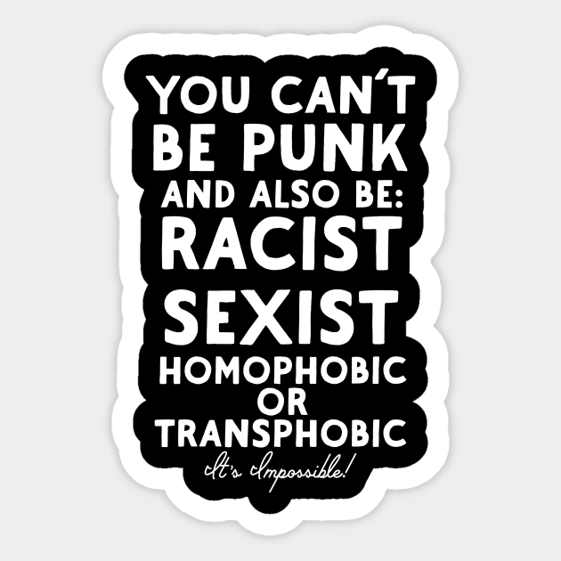 You can’t be punk Sticker by HEcreative